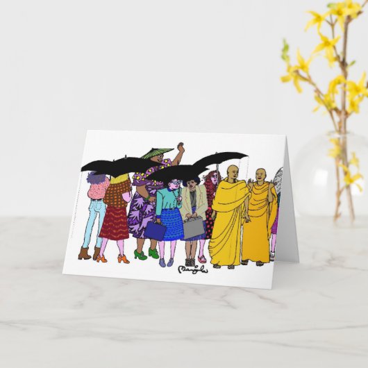 Vrouwen van de Wereld - 7 Kaart (Gele Bloem)