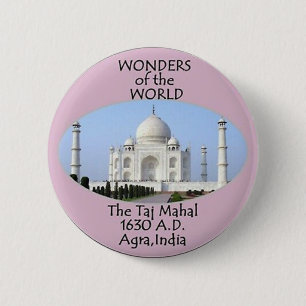 VROUWEN VAN DE WERELD - DE TAJ MAHAL PINBACK BADGE RONDE BUTTON 5,7 CM