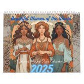 Vrouwen van de Wereld Mucha Stijl Kalender 2025 (Hoes)