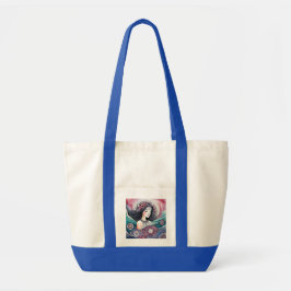 Vrouwen van het zee afbeelding t-shirt tote bag