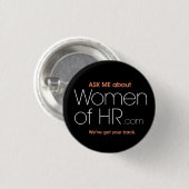 Vrouwen van HR-Button Ronde Button 3,2 Cm (Voorkant /achterkant)