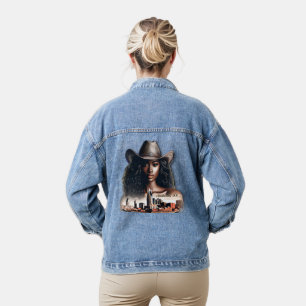 Vrouwen van kleur en Nashville muziek Denim Jacket