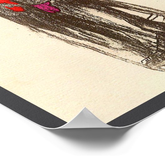  vrouwen van Mode met lentesponnen Poster (Hoek)