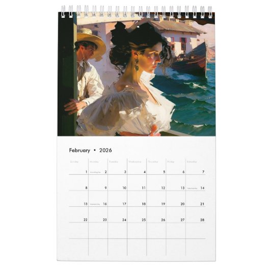 Vrouwen van Sun 12 maanden kalender (enkele bladzi (Feb 2026)