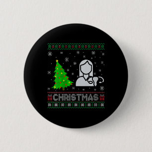 Vrouwen Van Verpleegster Kerstboom Verlichting Lel Ronde Button 5,7 Cm