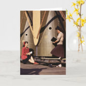 Vrouwen van WO.II, jaren '40 Kaart (Gele Bloem)