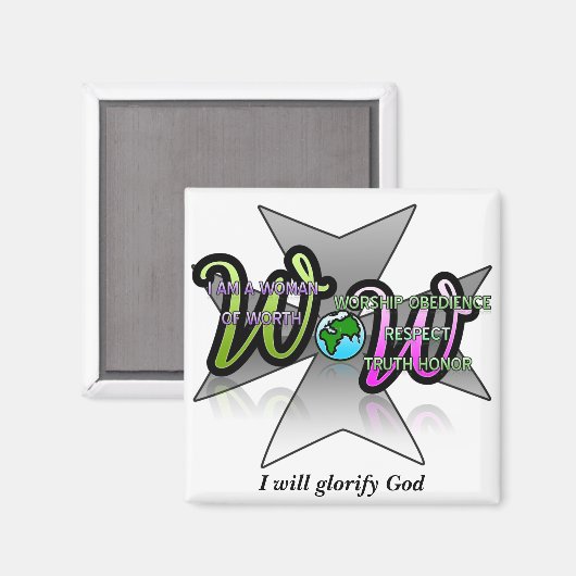 Vrouwen van Worth Creed Magnet (Voorkant / Achterkant)