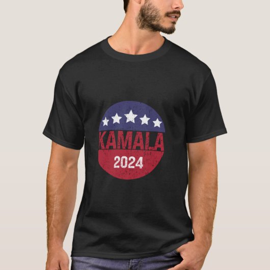 Vrouwen Varsity Kamala Harris eerste vrouw Preside T-shirt (Voorkant)