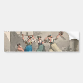 Vrouwen vechten in Rome, Italië (historische scène Bumpersticker