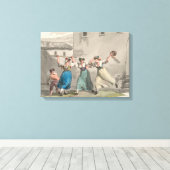 Vrouwen vechten in Rome, Italië (historische scène Canvas Afdruk (Insitu (Houten vloer))