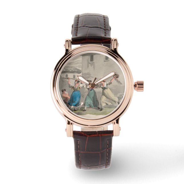 Vrouwen vechten in Rome, Italië (historische scène Horloge (Voorkant)