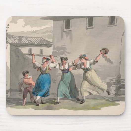 Vrouwen vechten in Rome, Italië (historische scène Muismat (Voorkant)