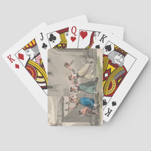 Vrouwen vechten in Rome, Italië (historische scène Pokerkaarten (Achterkant)