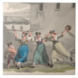 Vrouwen vechten in Rome, Italië (historische scène Tegeltje