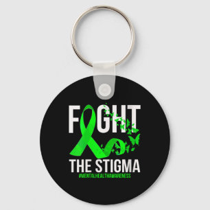 Vrouwen vechten tegen de Stigma Mental Health Awar Sleutelhanger