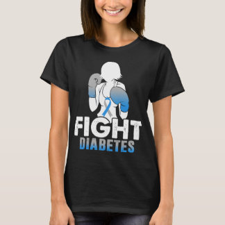 vrouwen vechten tegen diabetes t1d t2d krijger moe t-shirt