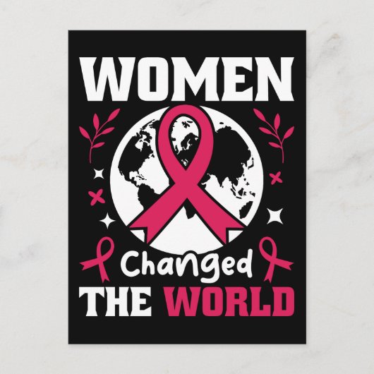 Vrouwen veranderden de wereldfeministe briefkaart (Voorkant)
