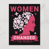 Vrouwen veranderden de wereldfeministe briefkaart (Voorkant)