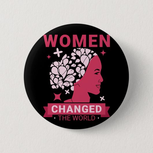 Vrouwen veranderden de wereldfeministe ronde button 5,7 cm (Voorkant)