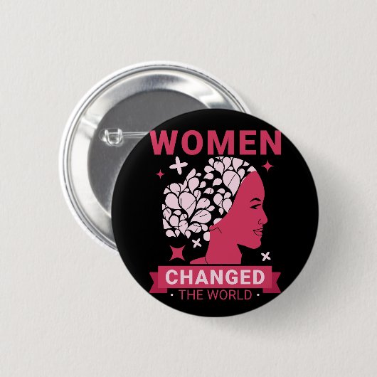Vrouwen veranderden de wereldfeministe ronde button 5,7 cm (Voorkant /achterkant)