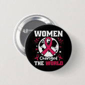 Vrouwen veranderden de wereldfeministe ronde button 5,7 cm (Voorkant /achterkant)