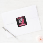 Vrouwen veranderden de wereldfeministe vierkante sticker (Envelop)