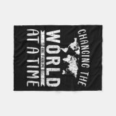 Vrouwen veranderen de wereld grappige dyslexie fleece deken (Voorkant (Horizontaal))