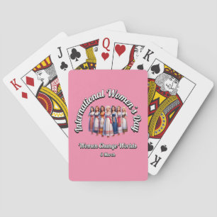 Vrouwen veranderen werelden. Internationale Vrouwe Pokerkaarten