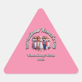 Vrouwen veranderen werelden. Internationale Vrouwe Sticker