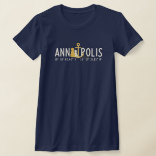 Vrouwen verankerden in de marine van Annapolis T-S T-shirt
