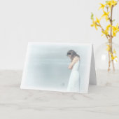 Vrouwen verdrietig kaart (Gele Bloem)