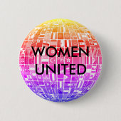 VROUWEN VERENIGD design 5 Ronde Button 5,7 Cm (Voorkant)