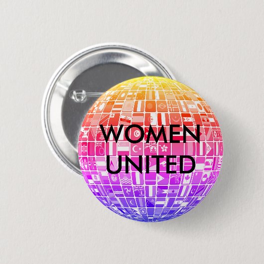 VROUWEN VERENIGD design 5 Ronde Button 5,7 Cm (Voorkant /achterkant)