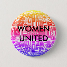 VROUWEN VERENIGD design 5 Ronde Button 5,7 Cm