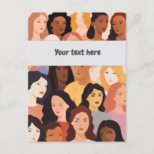Vrouwen verenigd massa vergadering briefkaart