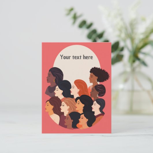 Vrouwen verenigd sterke Fellowship Briefkaart (Staand voorkant)