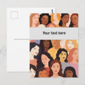 Vrouwen verenigde menigte vergadering briefkaart (Voorkant / Achterkant)