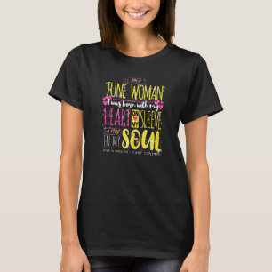 Vrouwen Verjaardag Juni Geboorte Maand Gemini Dag T-shirt
