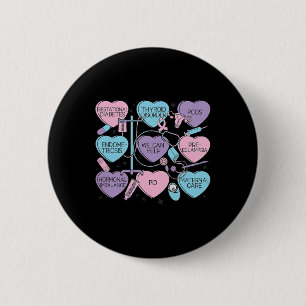 Vrouwen Verloskunde Valentijnsdag Verpleegster Ob  Ronde Button 5,7 Cm