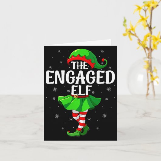 Vrouwen Verloving Elf Kerst Meisjes Vrouwen Elf Tr Kaart (Gele Bloem)