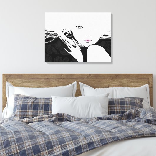 Vrouwen verpakt Canvas Afdruk (Insitu (Slaapkamer))