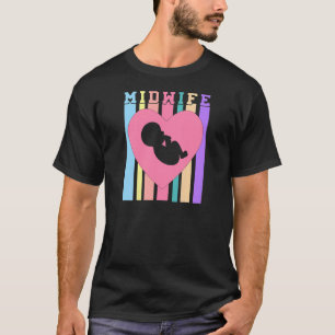 Vrouwen verpleegster, verloskundige, verloskundige t-shirt