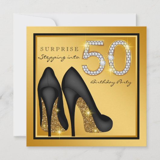 Vrouwen Verrassing 50e Verjaardagsfeest Kaart (Voorkant)