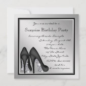 Vrouwen Verrassing 60e Verjaardagsfeestje Zilver Kaart (Achterkant)