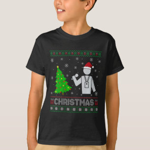 Vrouwen Verslaggever Kerstboom Lighting Ugly Chris T-shirt