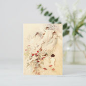 Vrouwen verzamelen gossamer voor jurken briefkaart (Staand voorkant)