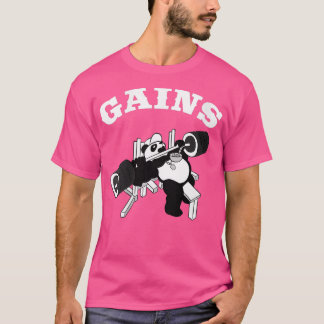 Vrouwen verzamelen Panda Weightlift Bodybuilding G T-shirt