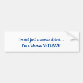 Vrouwen Veteran Blue op witte Bumpersticker