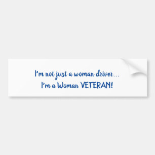 Vrouwen Veteran Blue op witte Bumpersticker
