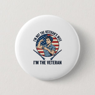 Vrouwen Veteranen Patriottisch Vintage Gravure Shi Ronde Button 5,7 Cm